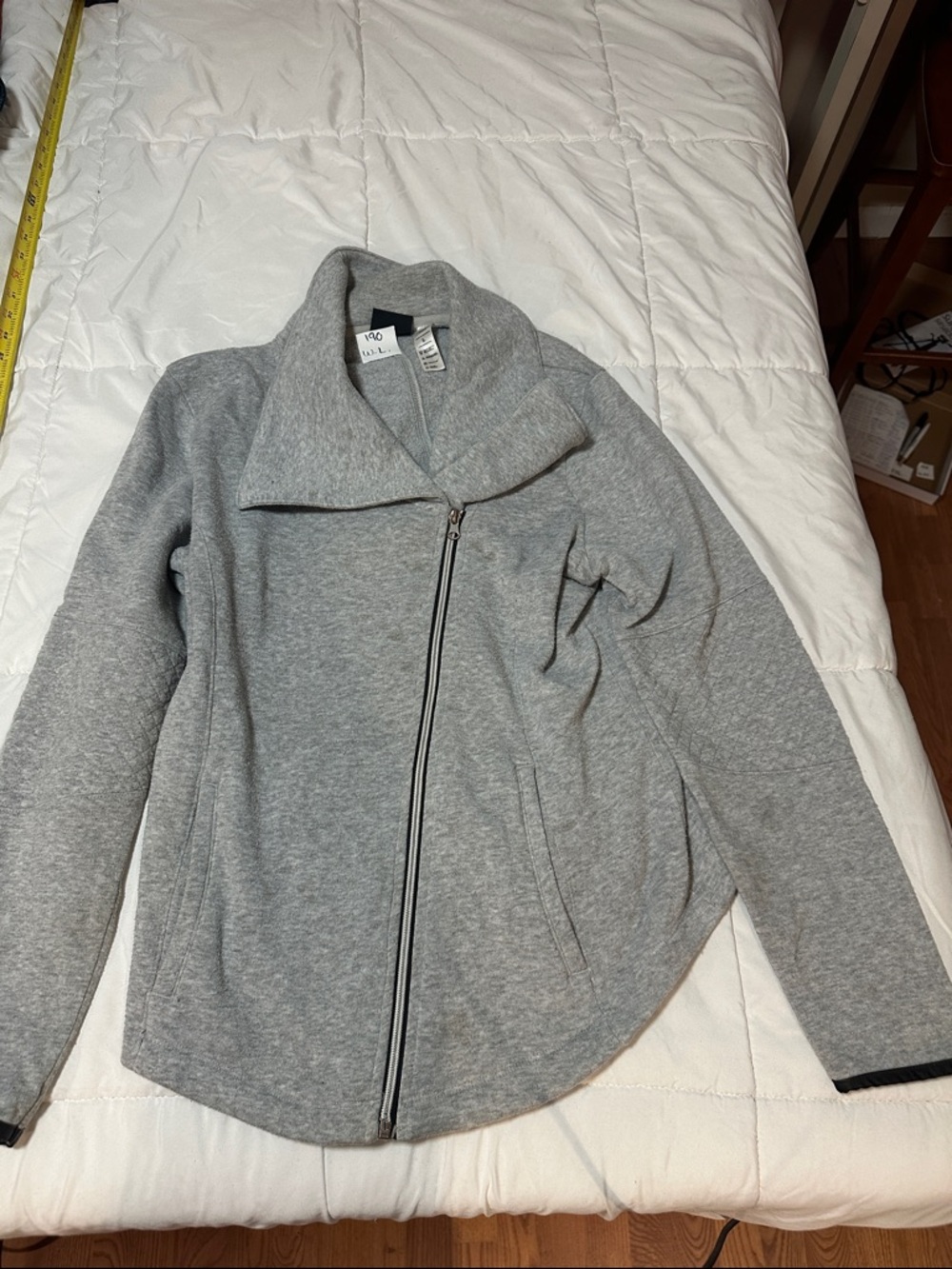 Gray Asymmetrical Zip Jacket #190